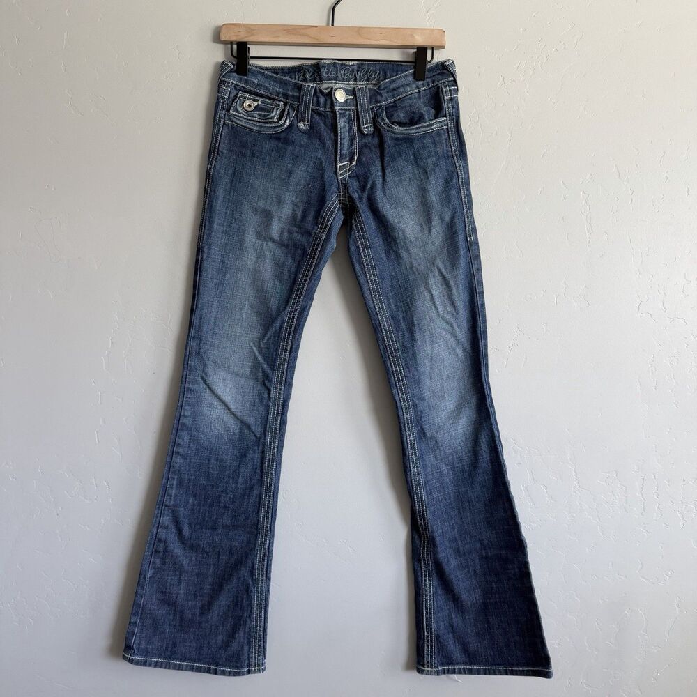 Plastic By Gly Y2K Jeans Super Low Rise Bootcut Flare Size 27 Womens Vintage